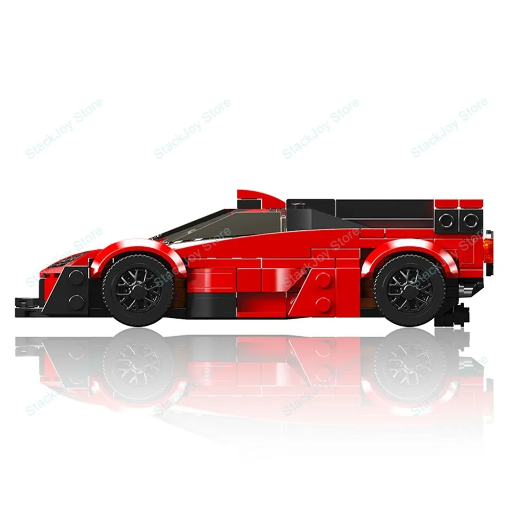 Schimmel Koning 333 Stuks Rode Hypercar Stadsauto Bouwstenen Technische Sport Racing voertuig Educatief Speelgoed Decoratie Kerstcadeau
