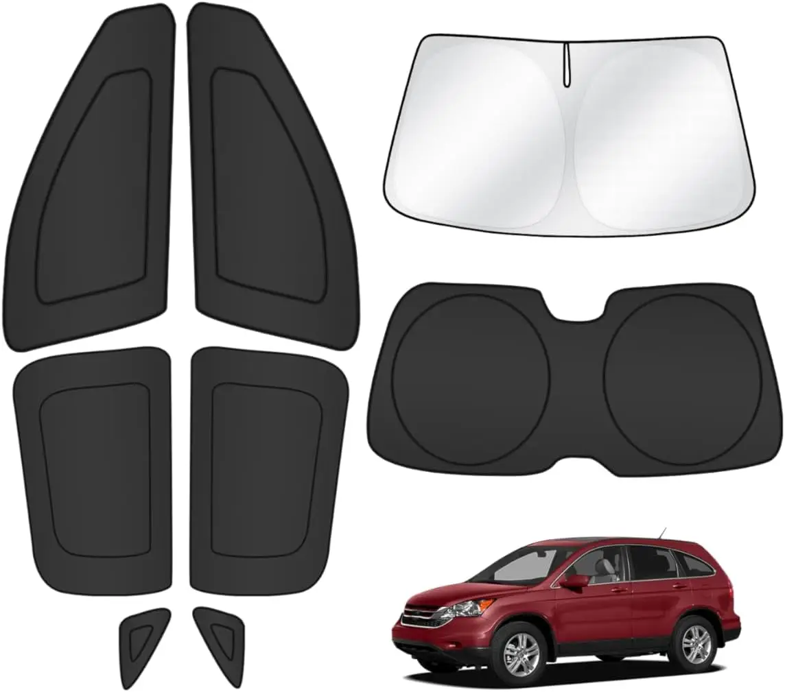Windshield Sun Shade for 2007-2011 SUV, 8PCS Car Window Shades, Thickened UV Blocking & Blackout Privacy Foldable Sunshades, Keep Cool Sun Visor Covers, Accessories