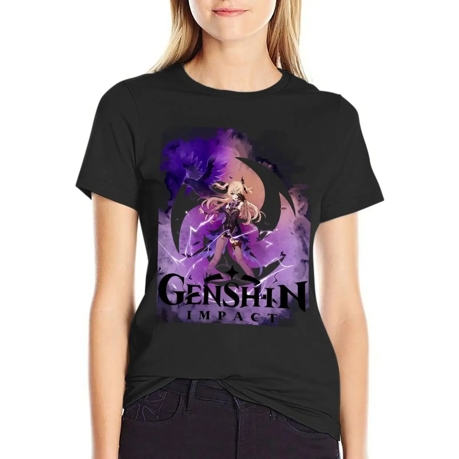 

Watercolor Fischl T-Shirt cute clothes Aesthetic clothing blacks new edition t shirts for Women