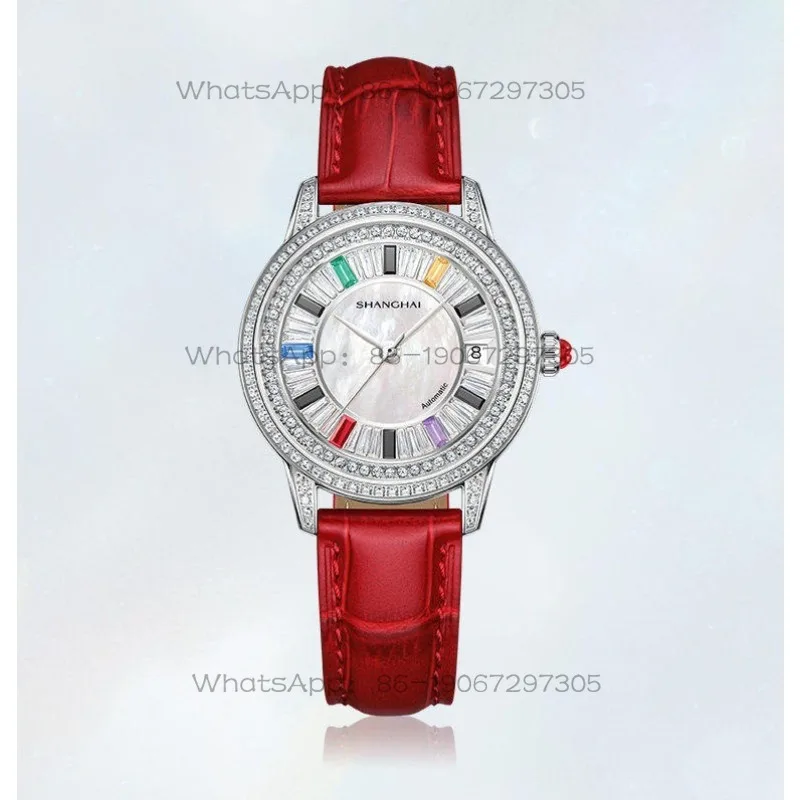 Time Island Watch 1 Store Shanghai Women's Mother-of-Pearl Fashion Crystal Light Luxury Mechanical Watch