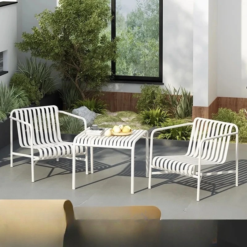 Customizable Tavolo da esterno Set di mobili da giardino Sedia per il tempo libero Balcone Set di mobili da giardino in metallo