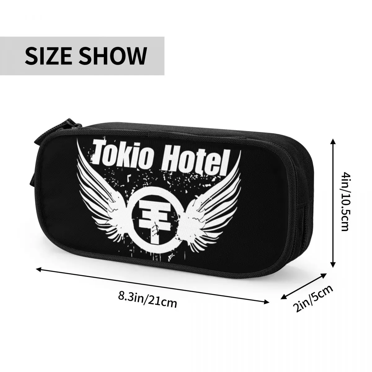 Imagem -06 - Tokio Hotel Logo Lápis Cases Rock Band Tour Lápis Caixa Pen Holder para Estudante Grande Bolsa de Armazenamento Escritório Presentes Papelaria