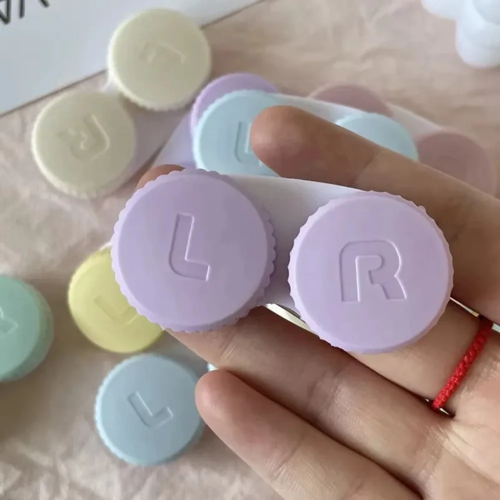 2pcs Random Colored Contact Lenses Box Travel Holder Container Soaking Contact Lens Box Mini Contact Lenses Case Accessories