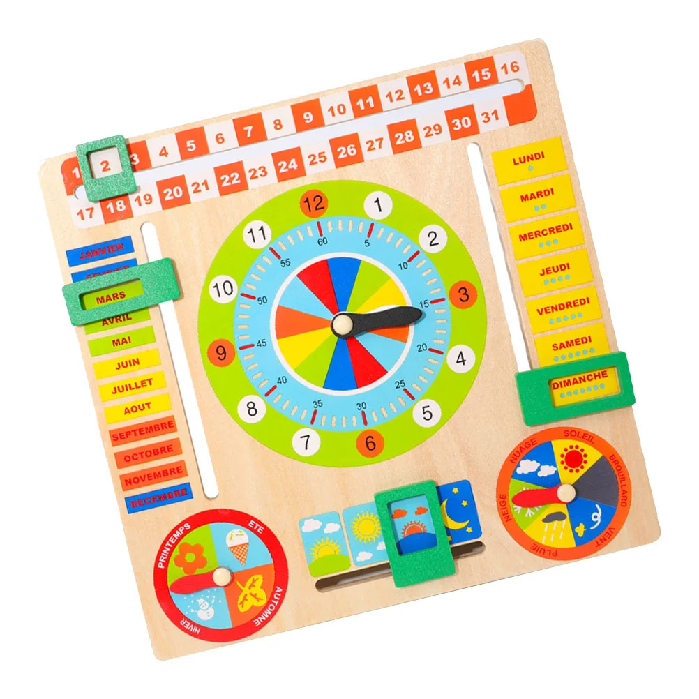 Time Teaching Aids Clock Cognitive Plaything Children Toys Wooden Number Household Puzzle Baby