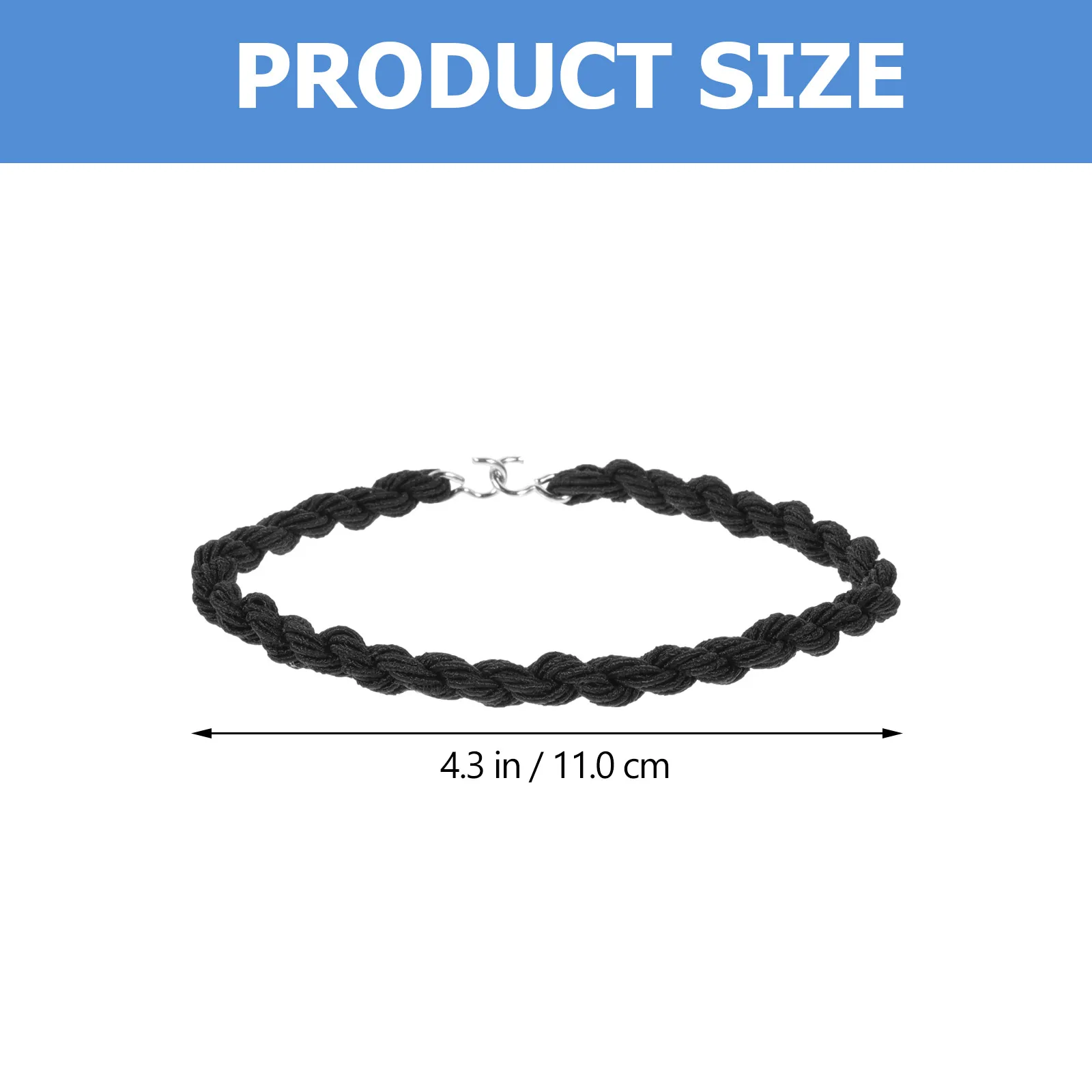 

3 Pairs Black Elastic Garter Belt High Elastic B Rope Camping Ropes Trouser Ankle Leggings Rope Outdoor Activities Portable Size