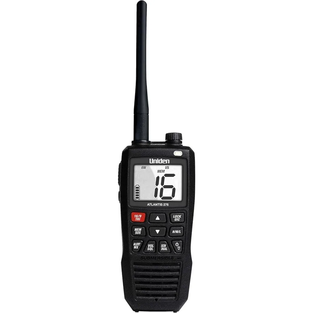 

Two-Way VHF Marine Radio, Floating IPX8 Submersible Waterproof, Large Dual-Color Screen, 6-Watt, All USA/International