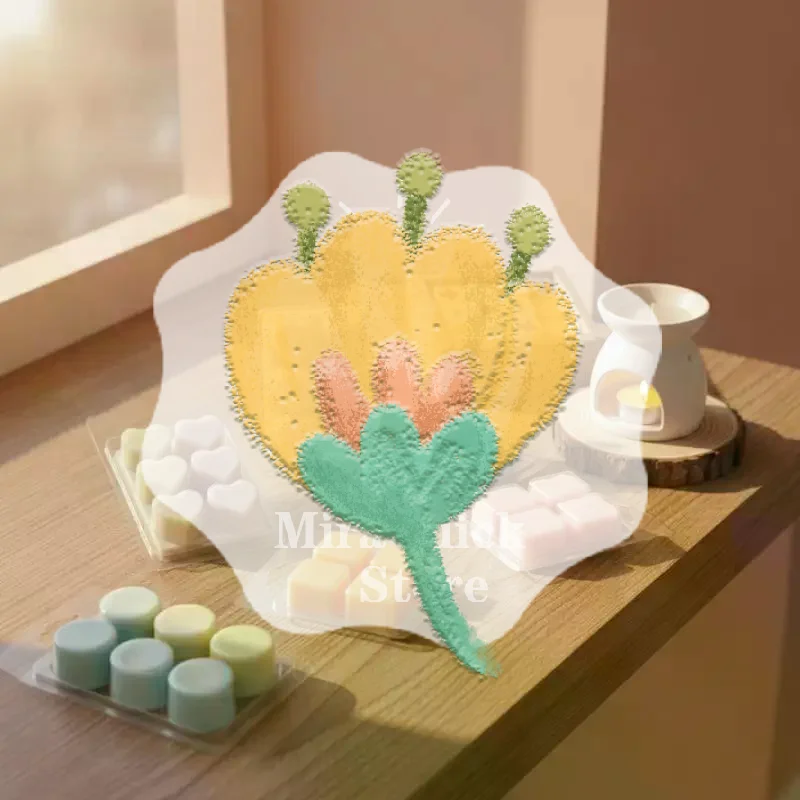 10 Pcs Transparent Plastic Wax Melt Clamshell Containers Square Heart Molds for Home DIY Wax Tart Making Kits