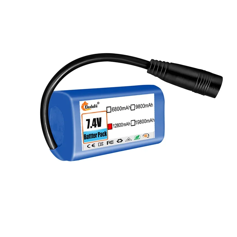 7.4V 2S2P 12800Mah بطارية ل V020 V900 2011-5 V007 C18 H18 V18 D18B FX88 التحكم عن بعد RC قارب طعم سمك أجزاء البطارية