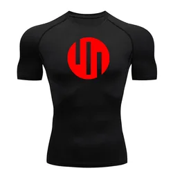 Gym Short Sleeve Running T-Shirt Men's Compression Long Sleeve Shirt Sun Protection Quick Drying Sports Top Black Sportswear 4xl