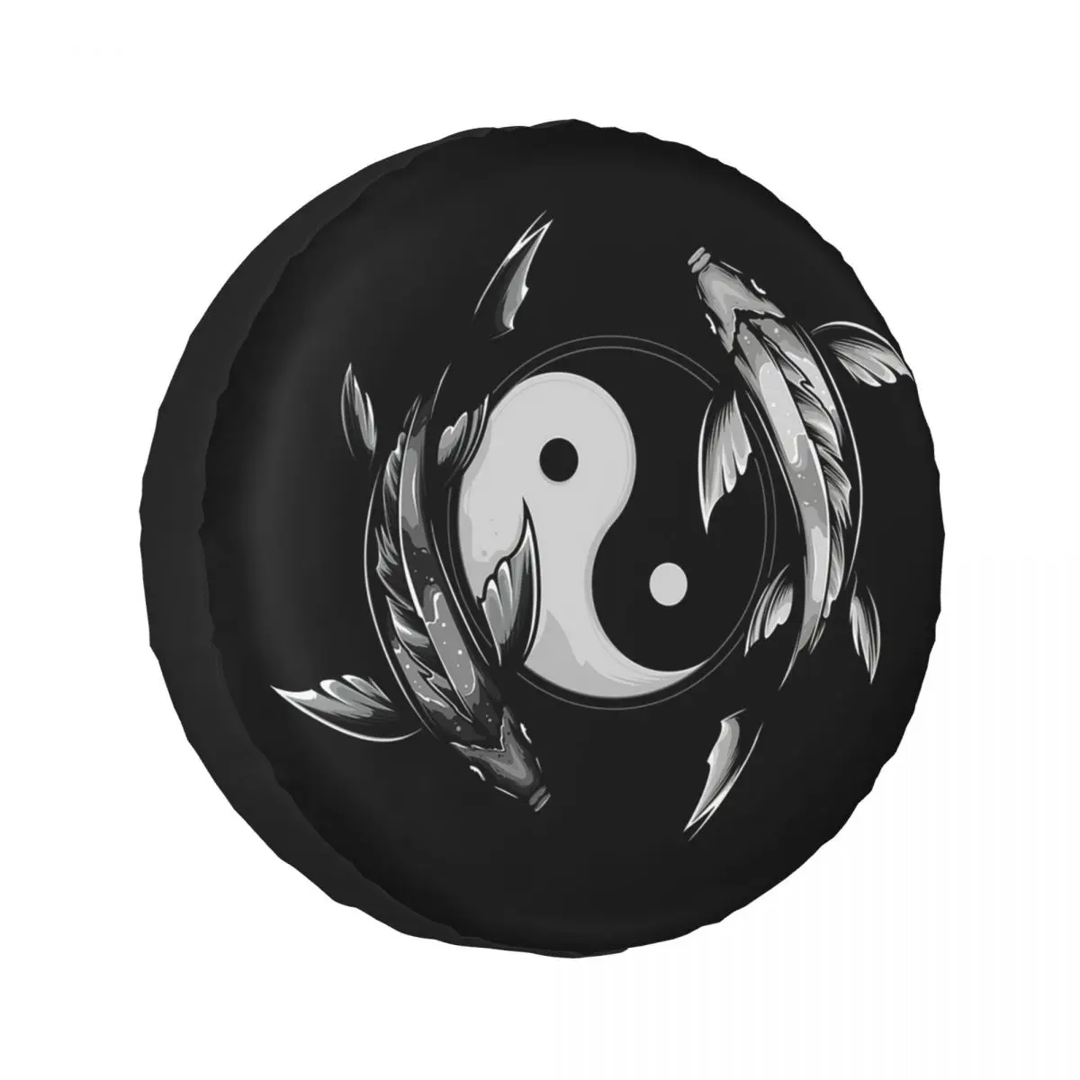 

Пользовательский чехол для запасного колеса Koi Fish Yin Yang для автомобиля Mitsubishi 4x4, защитные чехлы для колес 14 дюймов, 15 дюймов, 16 дюймов, 17 дюймов