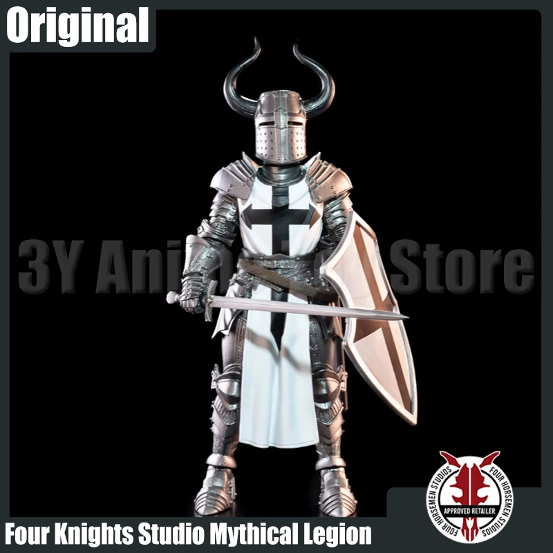 Original Four Knights Studio 1/12 Mythical Legion Agent 7 Inch White Crusaders Action Figure Model Doll Collect Decor Toys Gifts