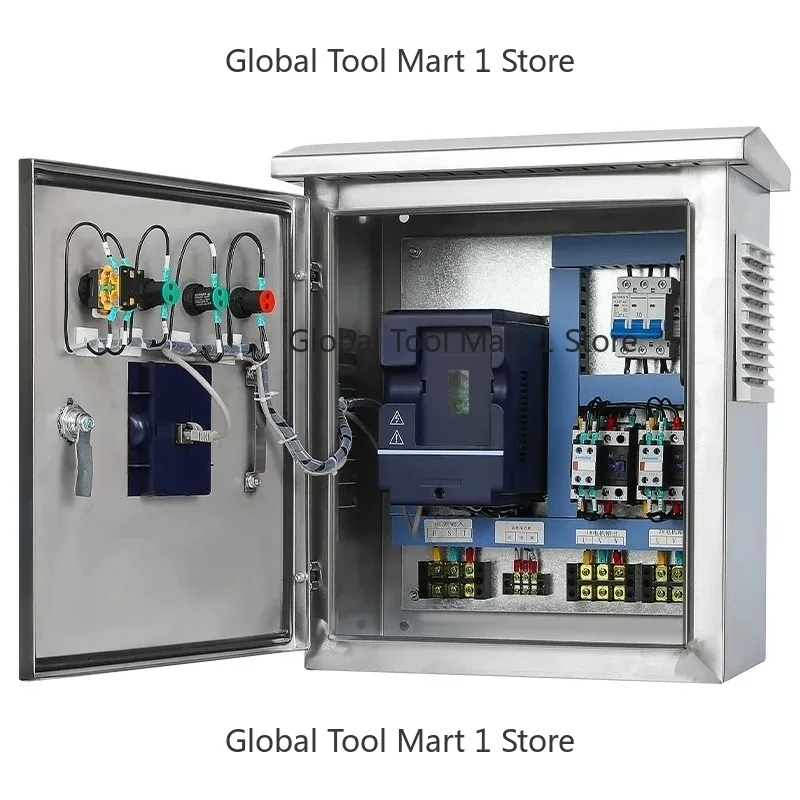 

37KW 75HP Double Pump VFD Control Box | Constant Pressure Water Controller for 3 Phase 60HZ Motor 10HP to 75HP