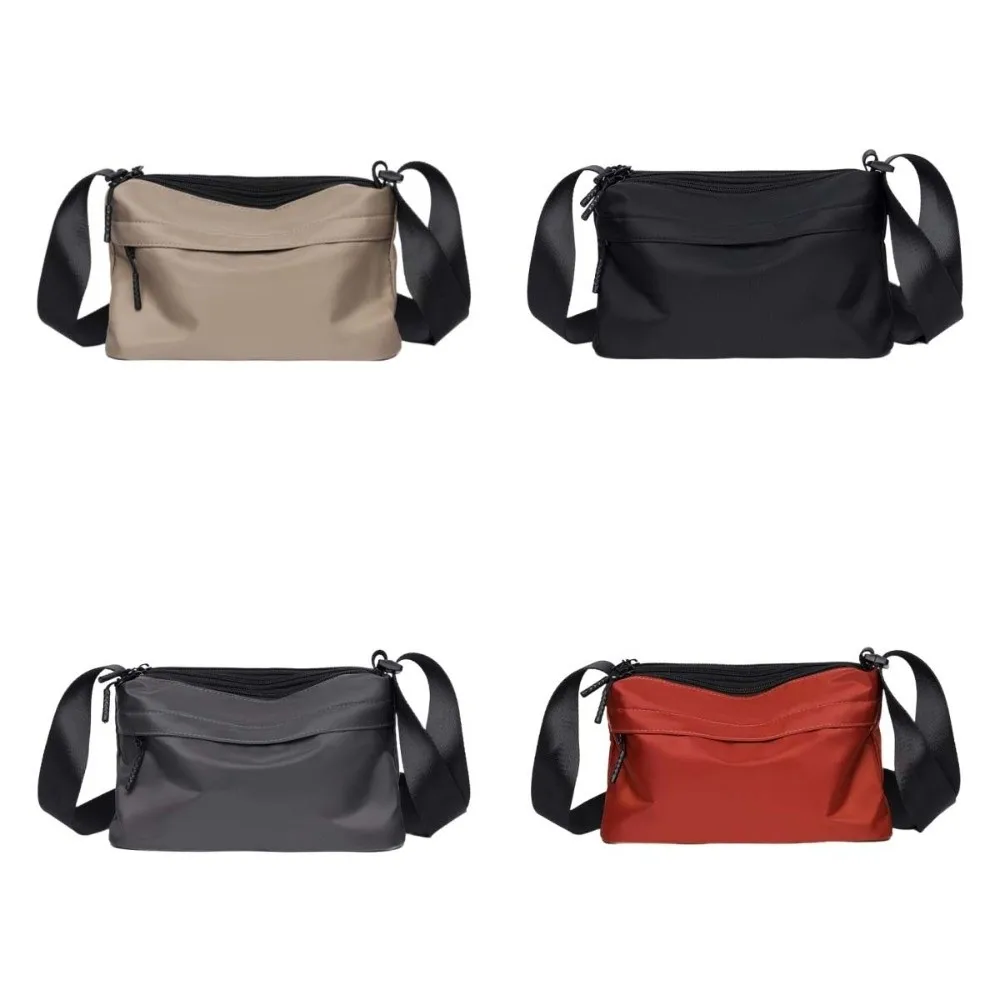 حقيبة كروس للرجال مقاومة للماء بسعة كبيرة مع جيوب متعددة حقيبة كتف للطلاب من قماش أكسفورد حقيبة ساعي البريد من النايلون