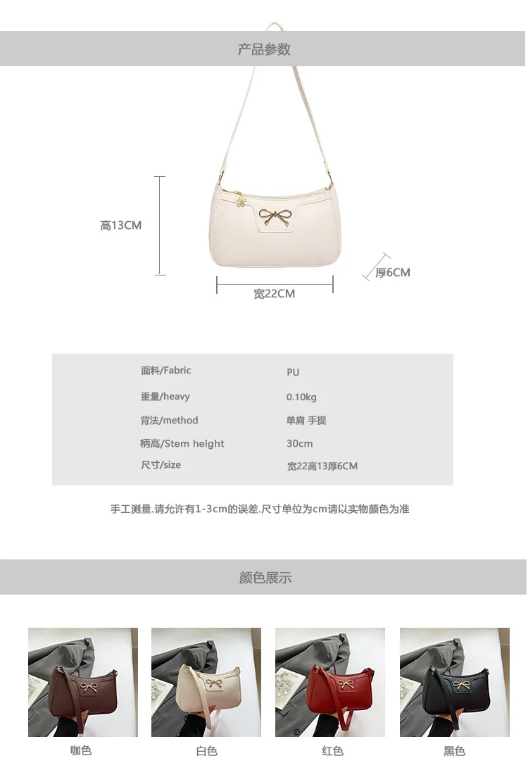 Neu eingetroffene Damen-Umhängetasche mit Schleifendesign, modische, individuelle Pendeltasche – Detail 1