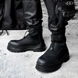 Original Design Hight Quality New Street Style Ankle Boots For Men's Women's Stretch Cloth Breathable Height Increasing Shoes