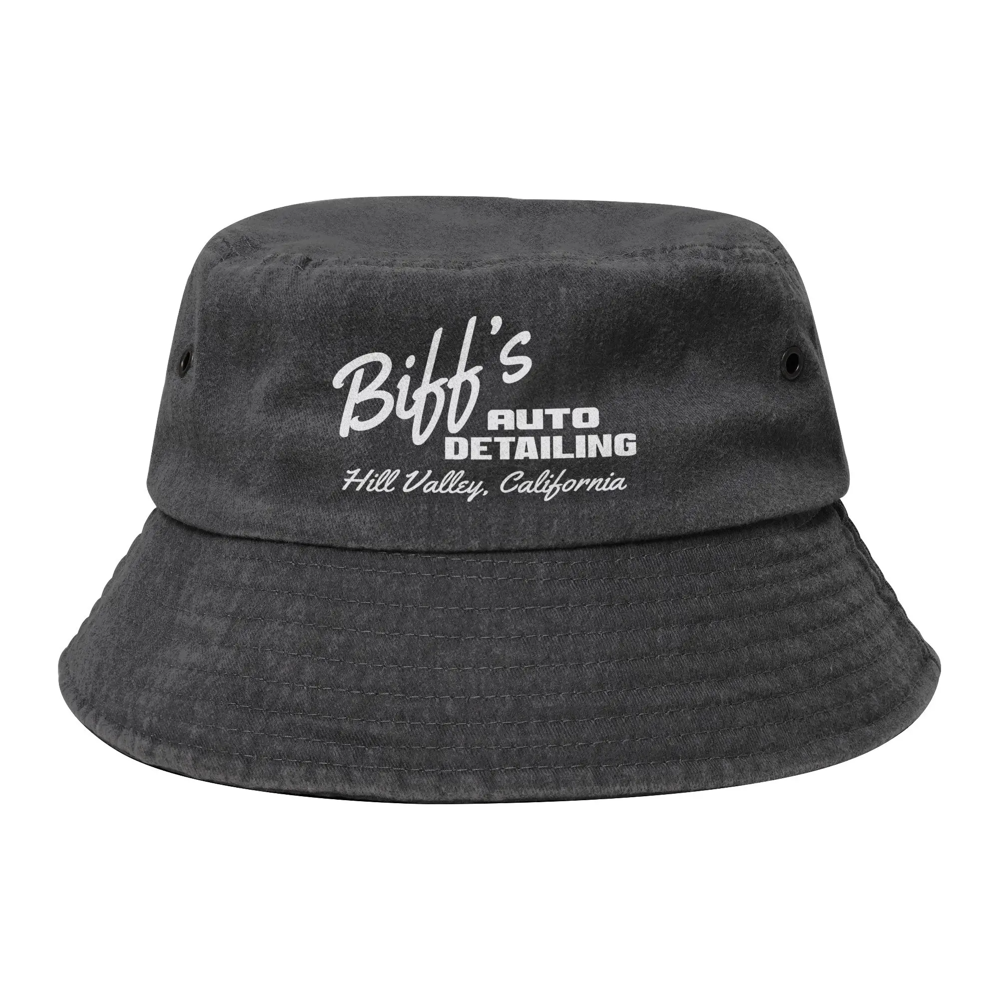 Back To The Future Biff's Auto Detailing Bucket Hats for Teen Travel  Sun Hat Unique Packable for Vacation Fishing Cap Headwear