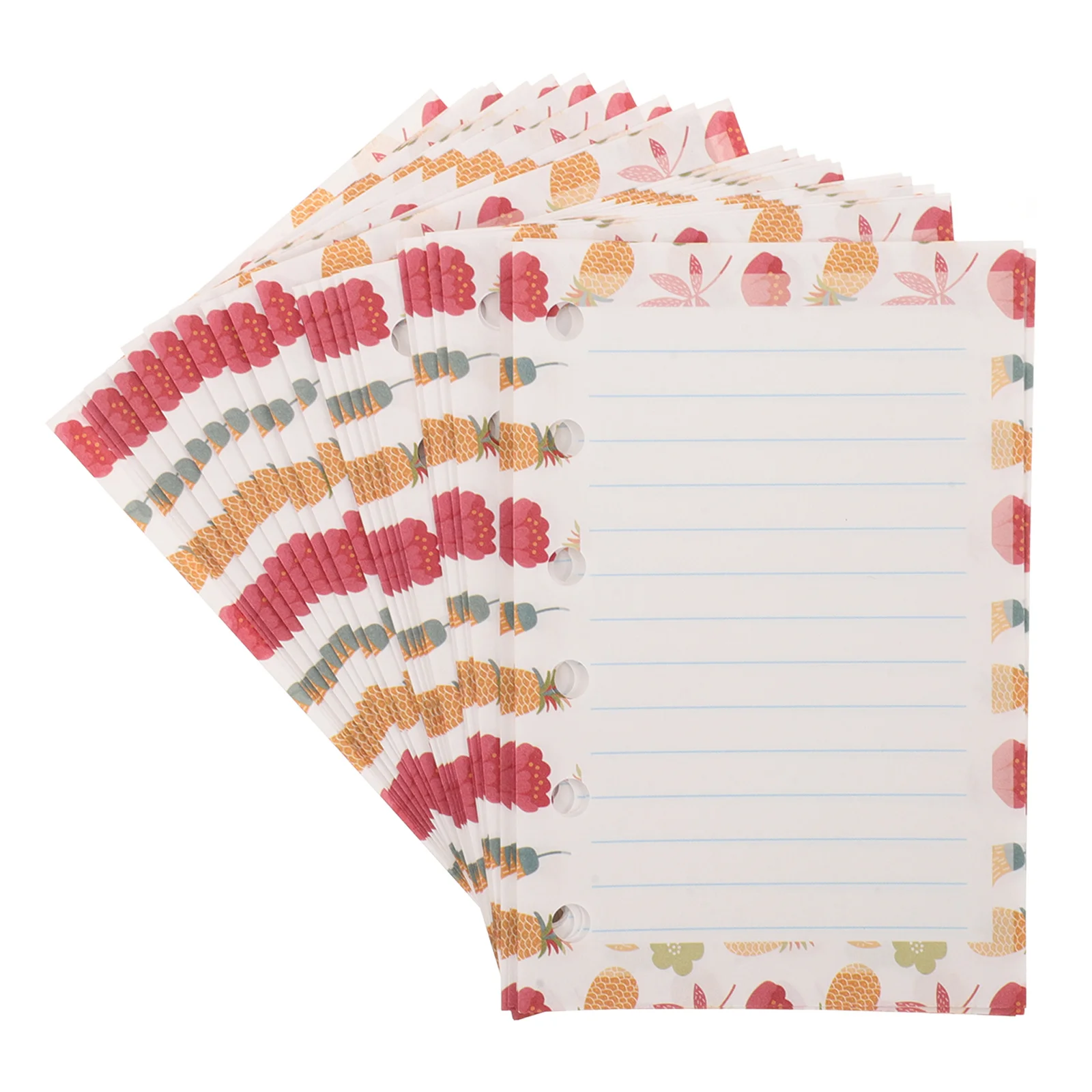 

3 pcs A7 Loose-Leaf Paper 6 Hole Colorful Notebook Refills Practical For School Home Office Simple Environmentally Friendly