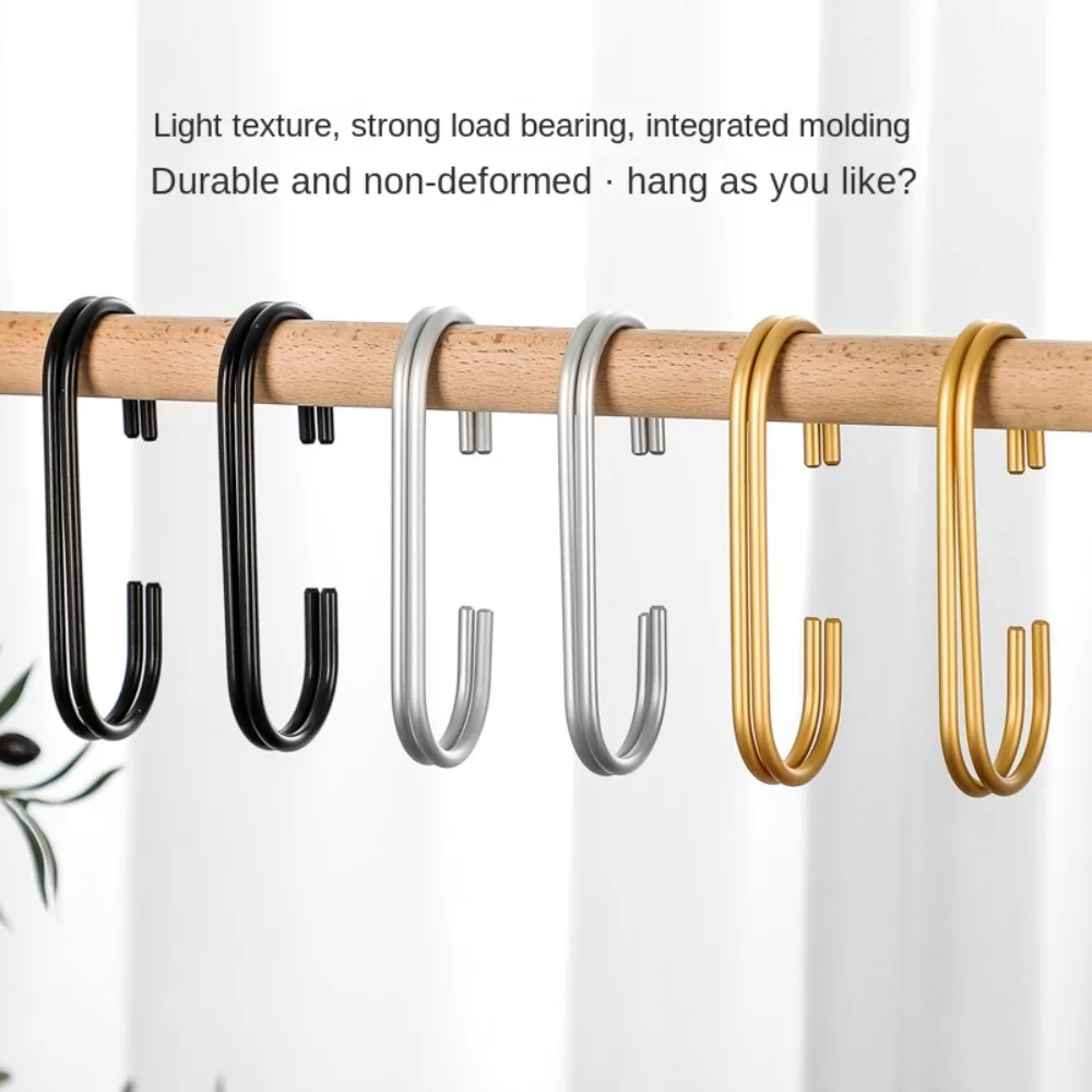 C-Shape Hook Hanging Scarf Rack Clothes Bag Hanger Closet Organizer S Shaped Drying Hooks Multifunction Storage Hangers