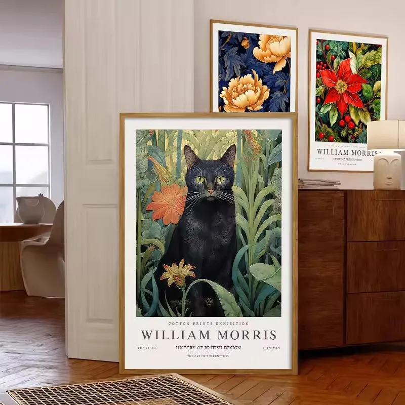 William Morris Animal Museum Exhibition Poster Bird Owl Fruit Butterfly Flower Canvas Painting Wall Print Picture Home Decor