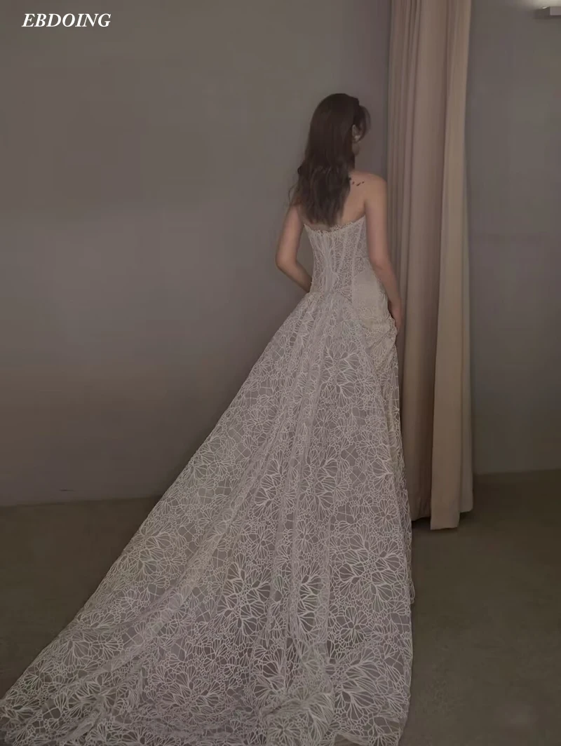 Robe De mariée sirène 2 en 1 en dentelle, avec manches longues détachables, sur mesure, grandes tailles, nouvelle collection