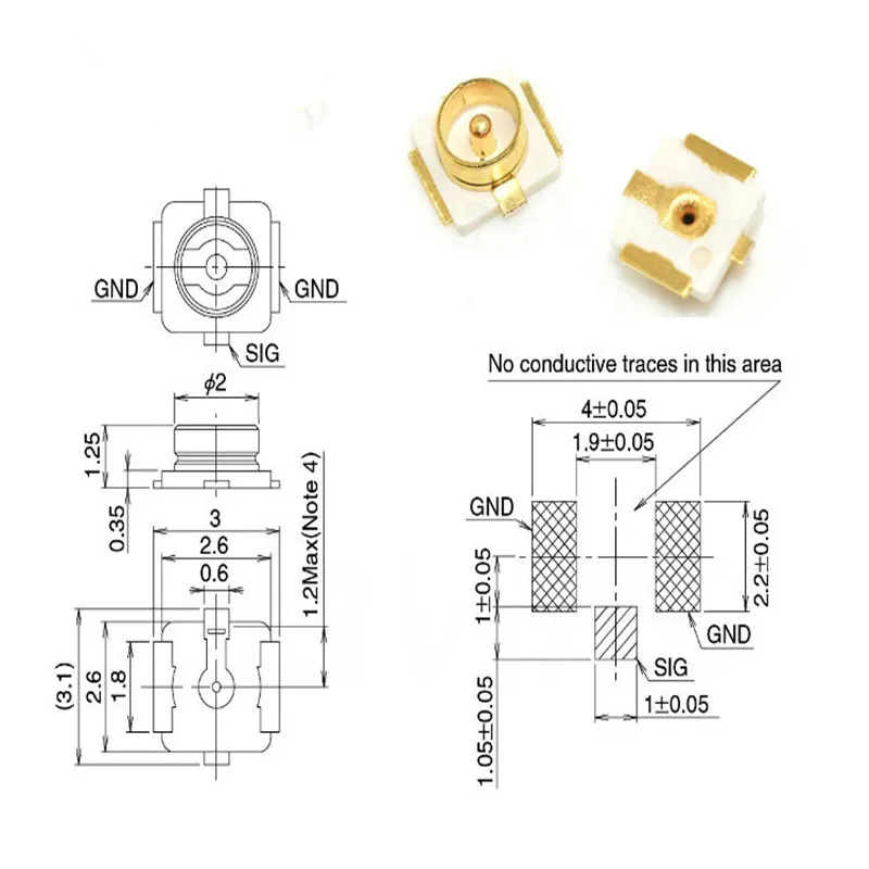 10Pcs High Quality UFL seat IPEX / IPX connector U.FL-R-SMT RF coaxial connectors Antenna 20279-001E