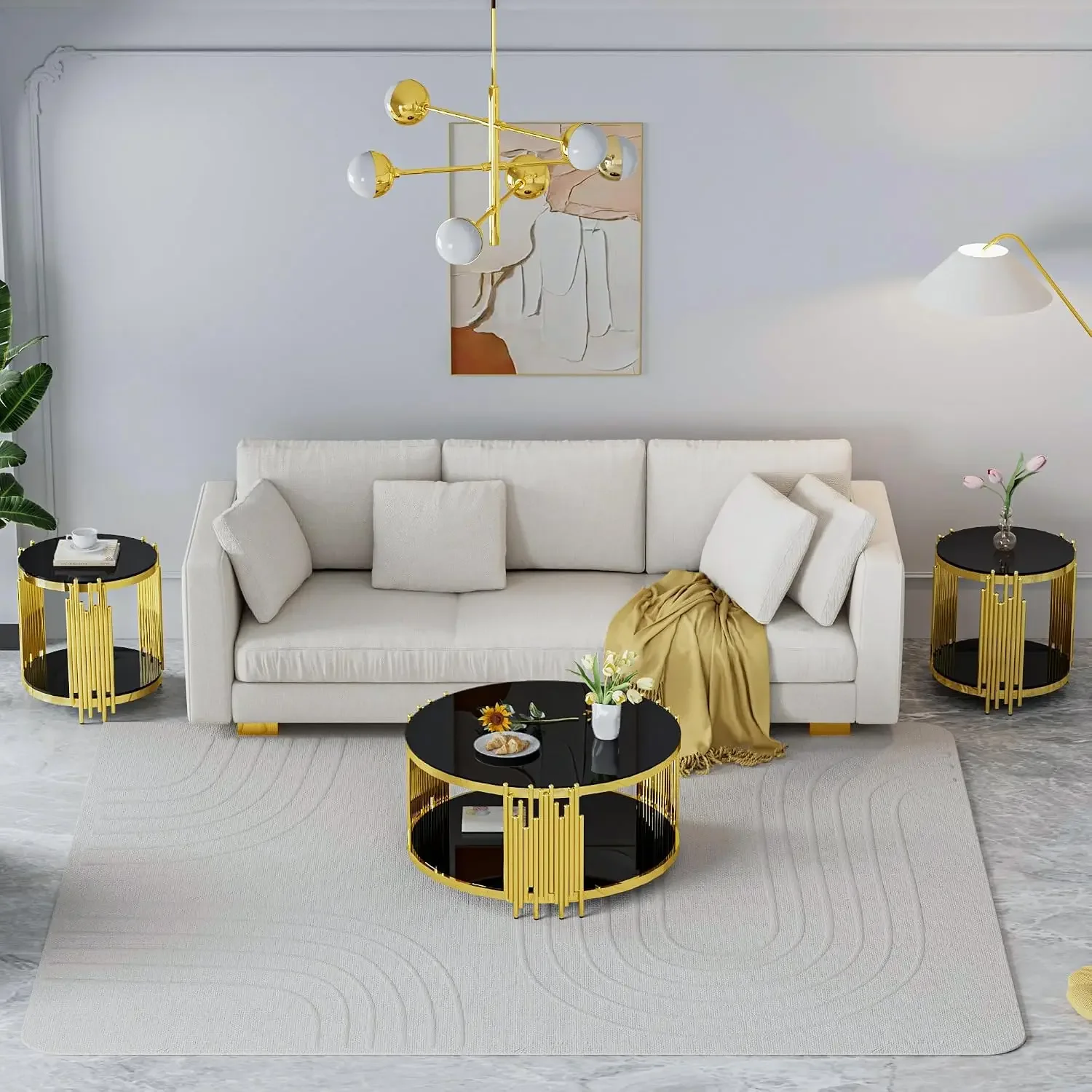 Strong Distinctive Polished Round Coffee Table Compact Rustic Low Elegant Reliable Coffee Table Table Salon Indoor Furniture