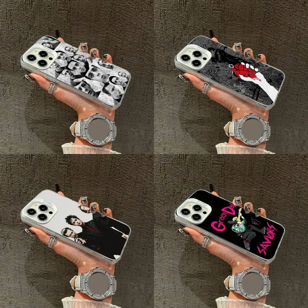 

G-Green Day Band Phone Case For iPhone 16,15,14,13,12,11,Mini,Pro,E,XS,SE4,MAX White Candy Matte Shell