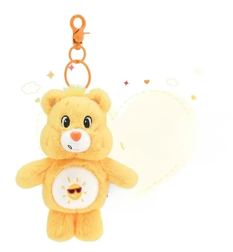 2025년 신상품 레인보우 베어 플러시 토이 키체인 케어베어 인형 키체인 휴일 생일 선물 가방 펜던트 참