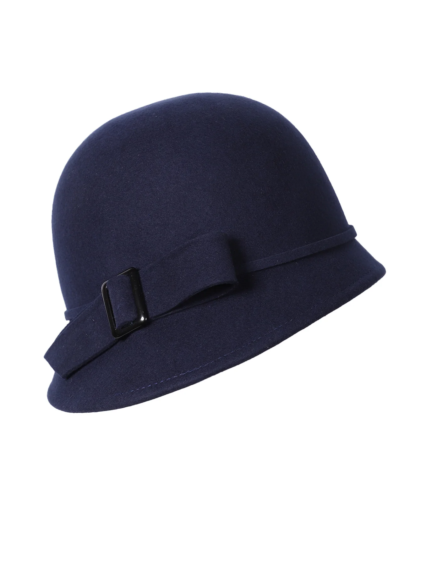 FS Damen-Eimerhut aus schwarzem Wollfilz, Cloche, britischer Top-Eimerhut mit Schleife, breiter Krempe, Bowler-Fedoras, Damen, gelbe Floppy-Derby-Hüte – Detail 10