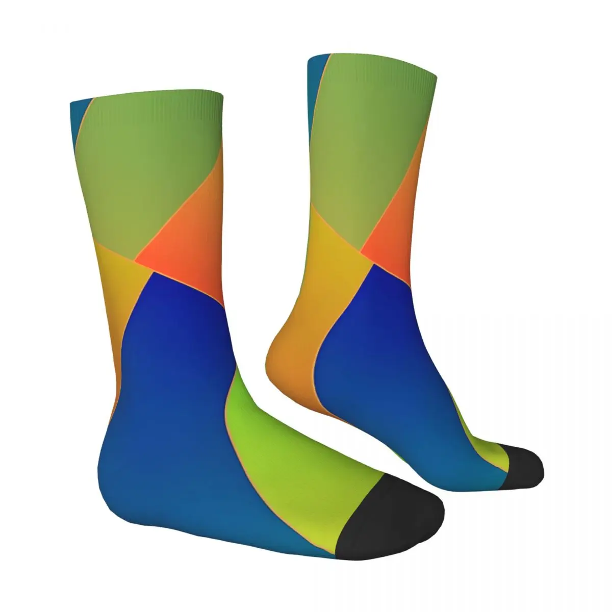 Multiple Rainbow Color Socks Male Mens Women Winter Stockings Polyester