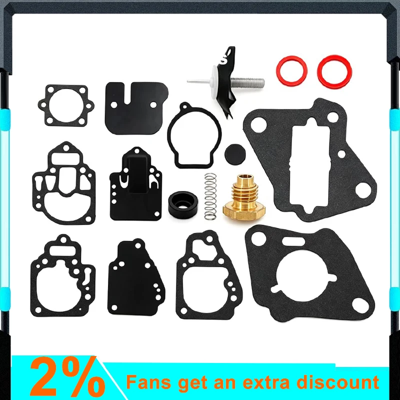 Carburetor Rebuild Repair Kit For Mercury Mariner Outboard Motor 1395-97611 1395-9645 1395-9761 Carb Overhaul Kit