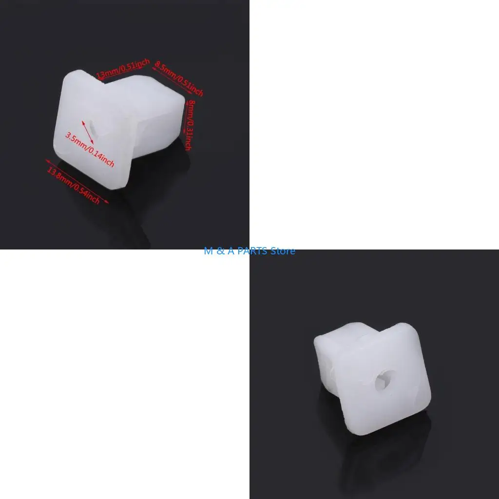 U1JF 50 Pcs White Square Car Body Plastic Push Pin Rivet Fasteners Trim Moulding Clip