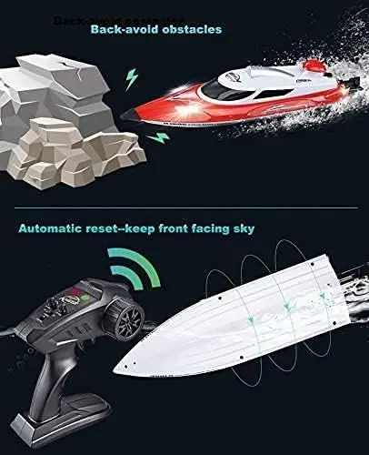 Grote 18,5" (47 cm) 35 km/u Afstandsbediening Boot 2,4 GHz Motorboot Race Giant RC met Pilot Lights Onderzeeër Bootmodel voor Motor