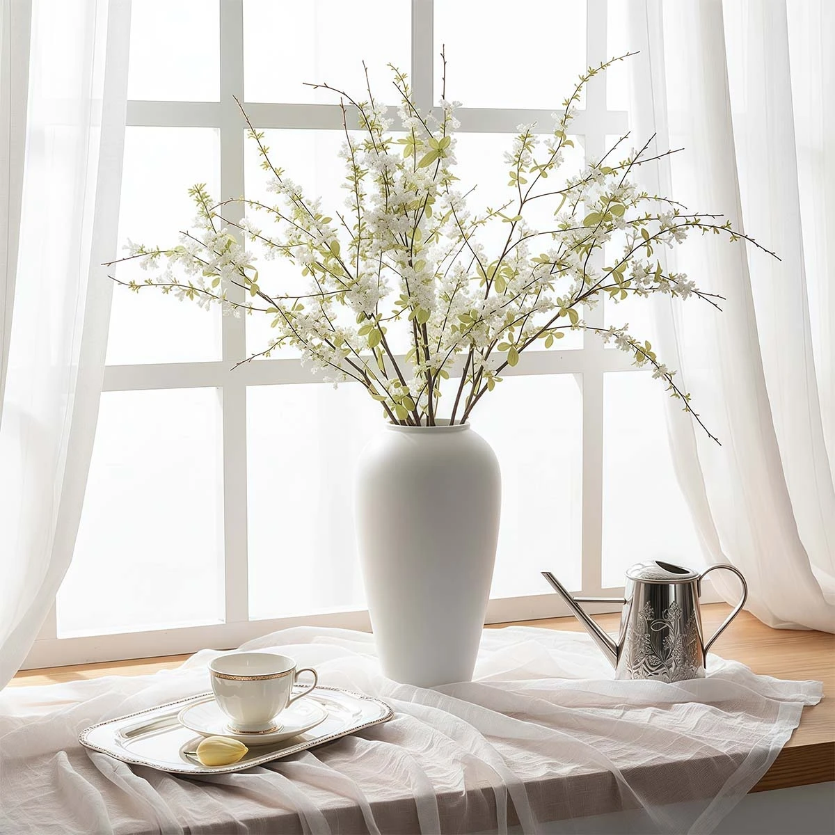 

3 шт. искусственных веток ивы длиной 34,6 дюйма, длинные стебли, имитация зелени для высоких ваз, реалистичные ветки для домашнего декора и свадебных торжеств