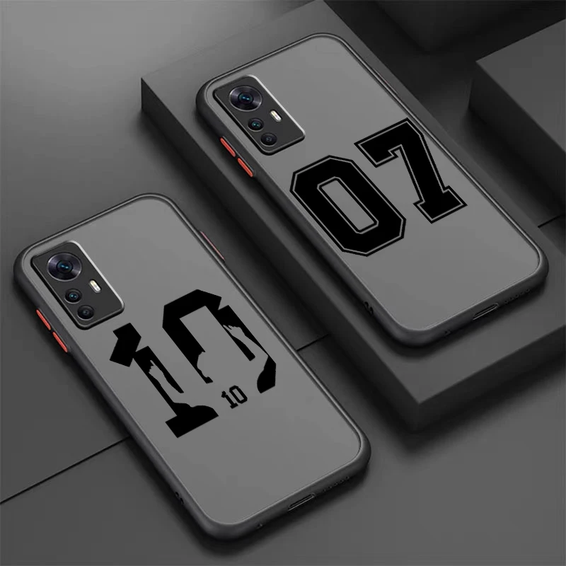 

Basketball Football Numbers Art Frosted Translucent For Xiaomi Mi 13 12 12T 11T 11 11i 10T 10 9T Pro Lite Ultra 5G Back