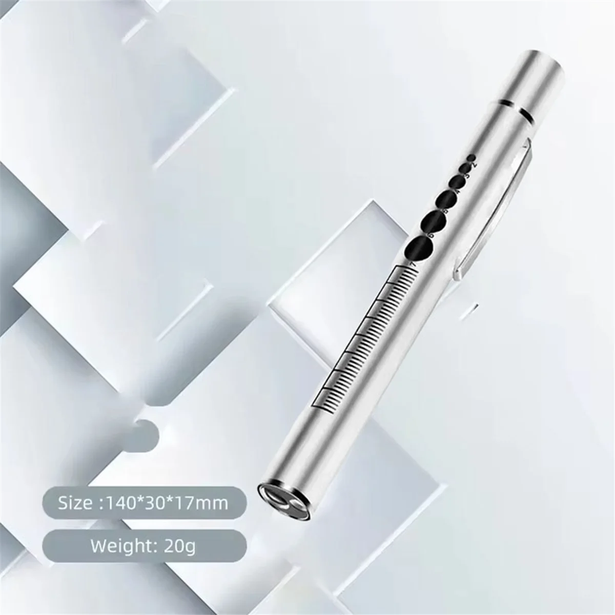 AA98 Mini Portable Penlight LED Flashlight Oral Pupil Medical Handy USB Rechargeable Stainless Steel