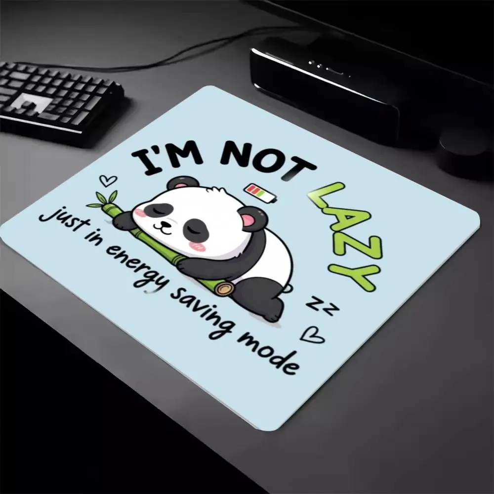 Gaming Small Deskmat This Is Fine Panda Fire Mousepad Anti-slip Stitched Edge PC Gamer Laptop Keyboard Mat Desk Protector