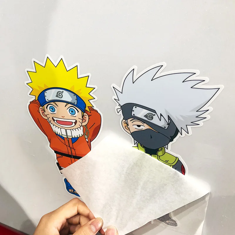 Naruto Anime Cartoon Uchiha Sasuke Glass Stickers Car Scratches Masking Stickers Uzumaki Naruto Children's Toys Christmas Gifts