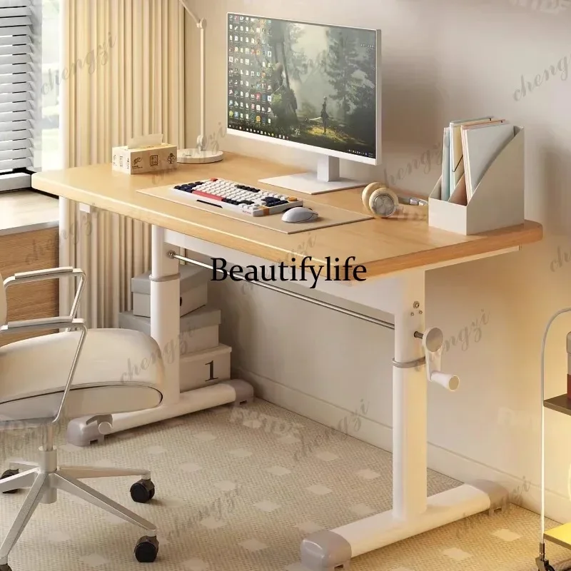 A49 Simple And Modern Elevable Desk Height Adjustment Table Room Offices Office Desks And Workstations Computer Desk Room Desks