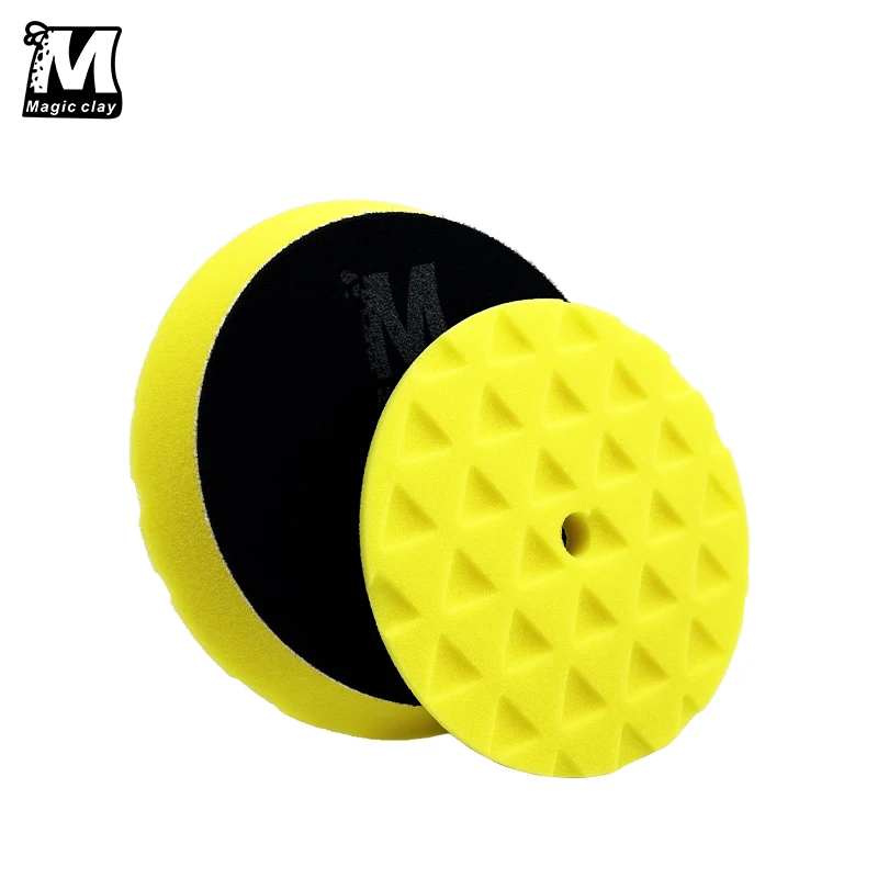 

Желтый треугольный полировальный коврик из пенопласта, детализация, режущая подушечка, автомобильные аксессуары, инструменты, мотоцикл, автомобиль, удаляет царапины