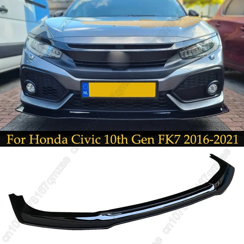 separateur-de-becquet-de-pare-chocs-avant-de-voiture-noir-brillant-pour-honda-civic-10e-generation-fk7-hatchback-si-2-portes-2016-–-2021-kits-de-pelle-avant