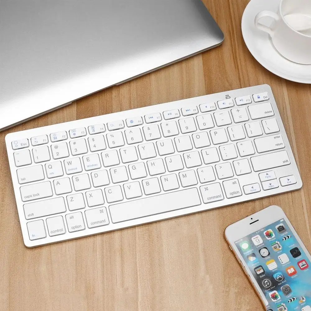 Ultra-Slim 78 Keys Wireless Bluetooth-Compatible Keyboard For Air For Ipad Mini Keyboards For Mac Computer PC Macbook Wholesale