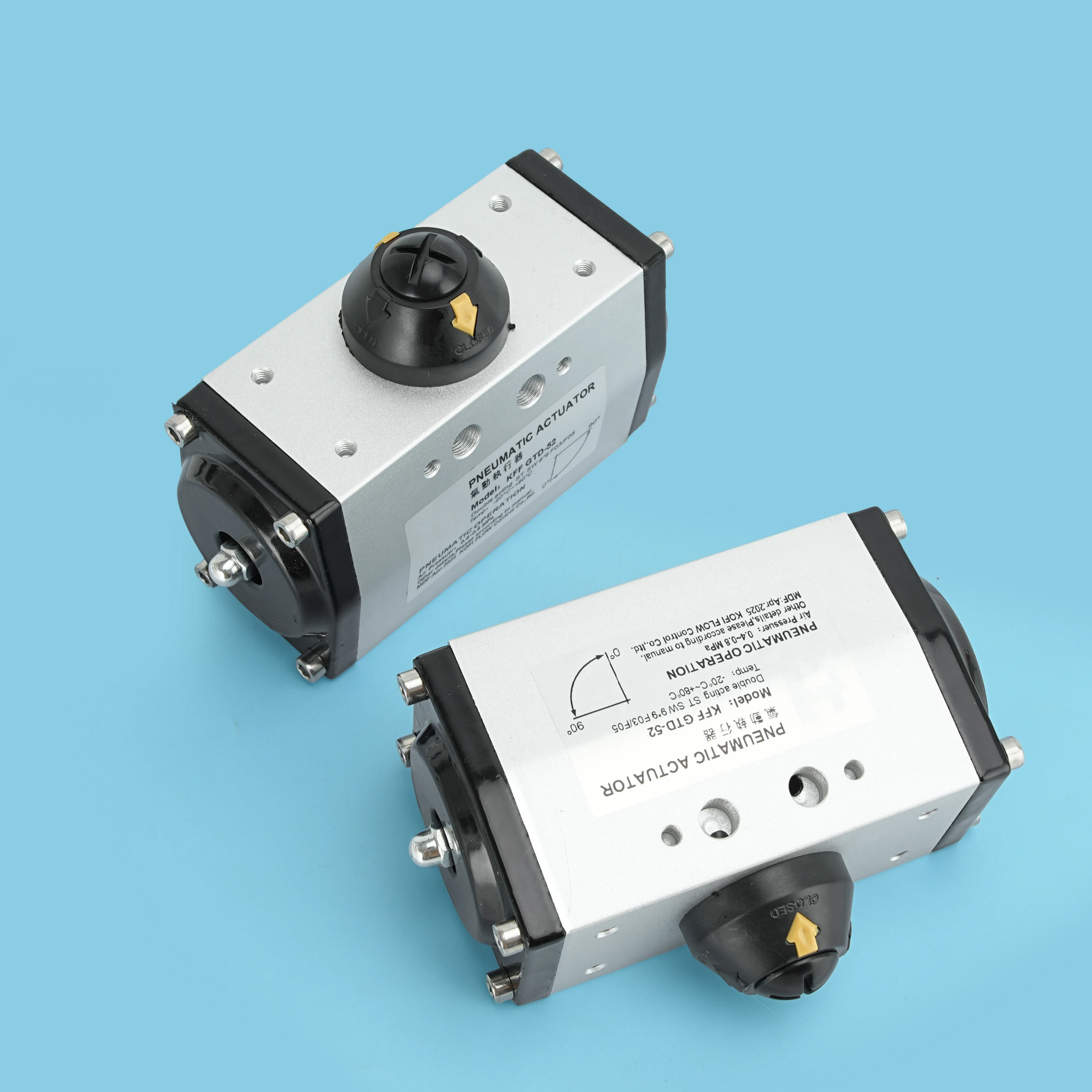 New GTD‑52 Double‑Acting Pneumatic Actuator 90 Degree Rotary, Aluminum Pneumatic Valve Actuator for Ball Valve Butterfly Valve