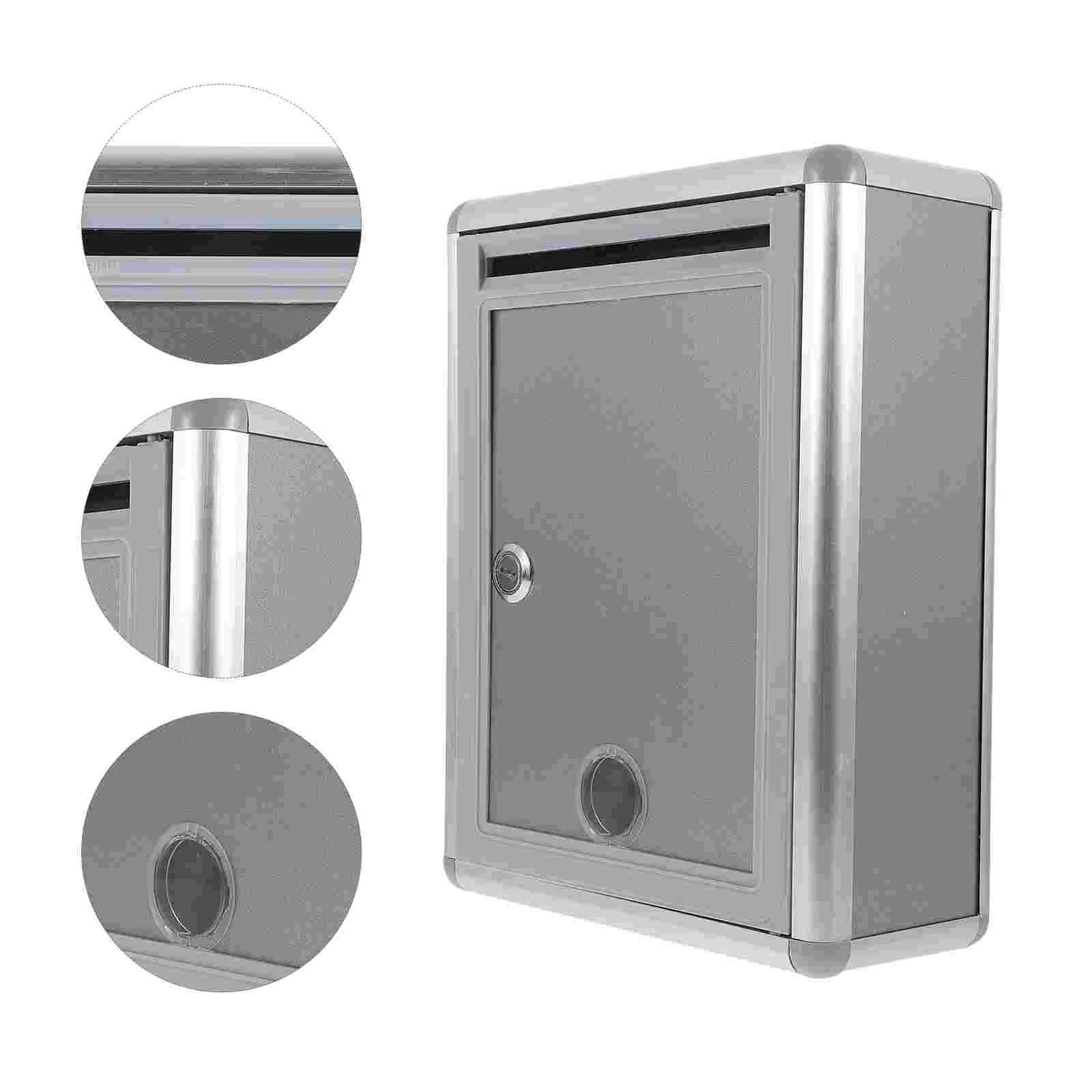 Wall Bracket Wall-mounted Suggestion Box Aluminum Alloy Mailbox Lockable Complaint Letter Storage Container