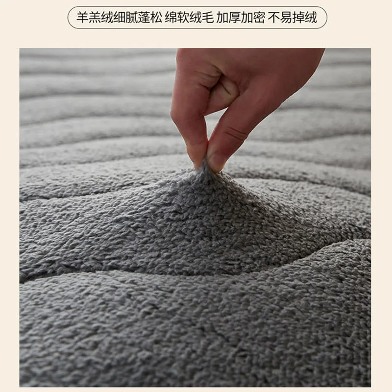 Lamb fleece mattress cushioned bedroom household thick warm mat autumn and winter student dormitory bedding special mattress