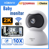 XIAOVV 4MP WiFi IP Indoor Camera Wireless PTZ Smart Auto Tracking Mini Security Camera Baby Monitor Cctv Video Surveill for Home