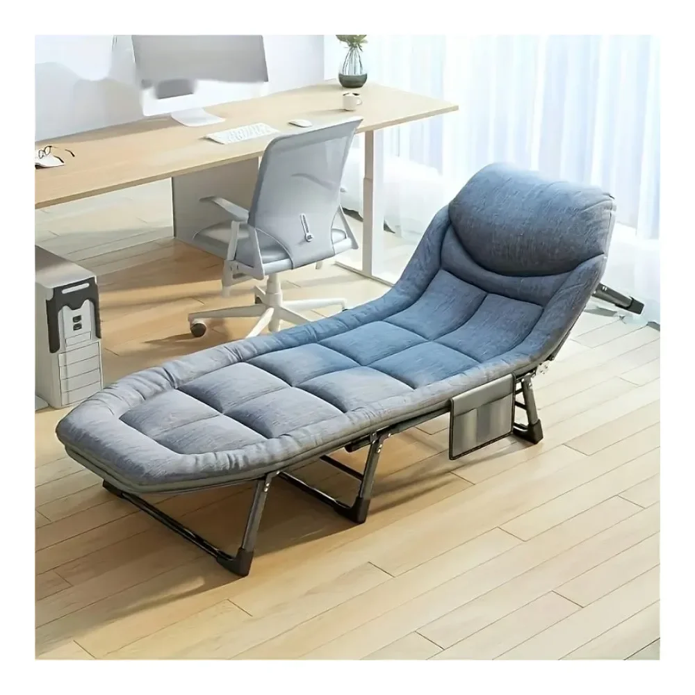 Folding Camping Bed, Folding Single Sofa Bed Adjustable Sofa Bed, Suitable For Camping And Travel, Comes With Soft Cushions And