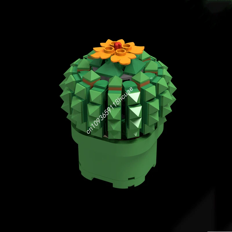 

213 шт. MOC цветущие горшечные суккулентные растения строительные блоки Рождественский подарок уникальный сюрприз на день рождения для детей и подростков