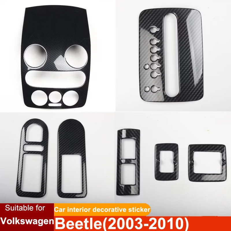Para volkswagen beetle capa de mudança de engrenagem do carro painel controle central médio decoração adesivo acessórios modificação plástico