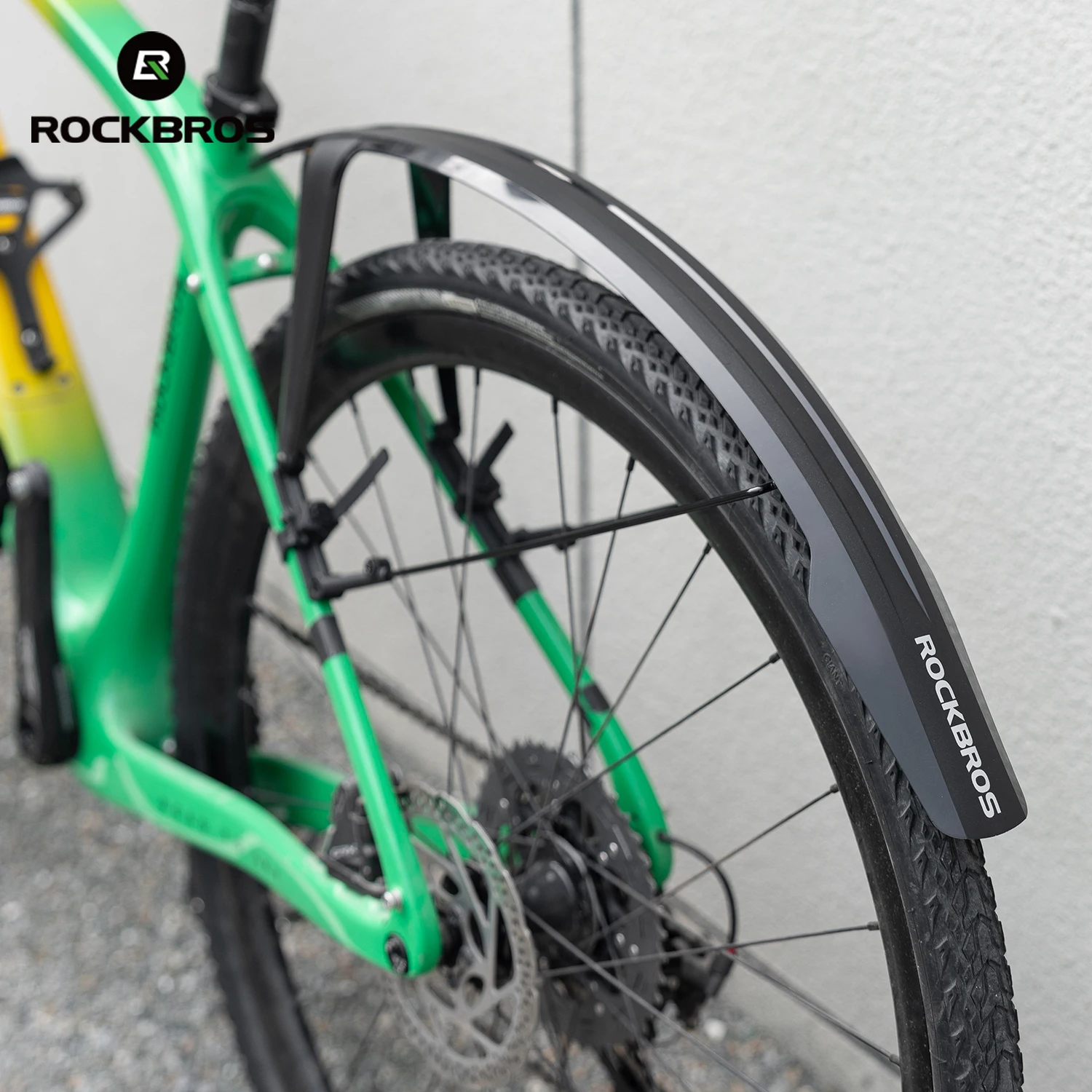 ROCKBROS Bicycle Fender Quick-Release Tough PP Material Bike Front Rear Fender Road MTB Gravel Freely Adjustable Bike Fender